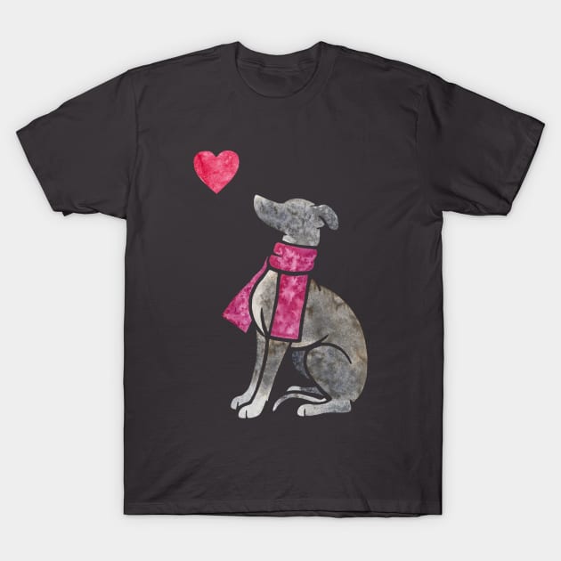 Watercolour Italian Greyhound dog T-Shirt by animalartbyjess